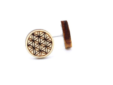 Ohrstecker klein Zirbenholz