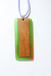 Holzkette Zwetschke red green stripes - [product_type}