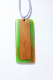 Holzkette Zwetschke red green stripes - [product_type}